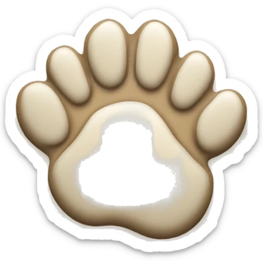 dog paw imprint sticker