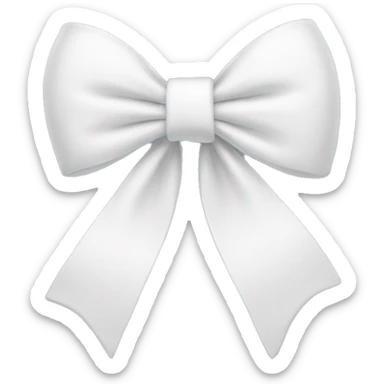 White bow sticker