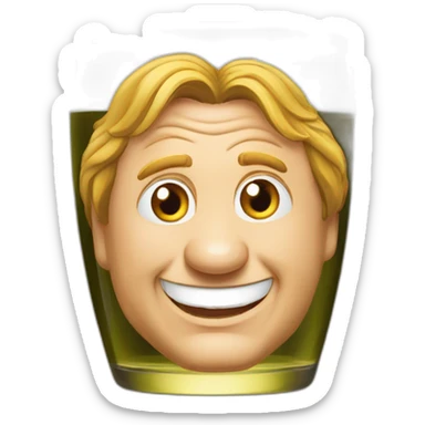 Depardieu verre de vin sticker