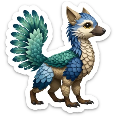 Trico-Vernid-Fionbri-hybrid-fusion (full body) by Falvie, griffsnuff, Kamirah, AngieWolfArtist sticker