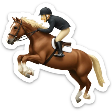 jumping horse sticker