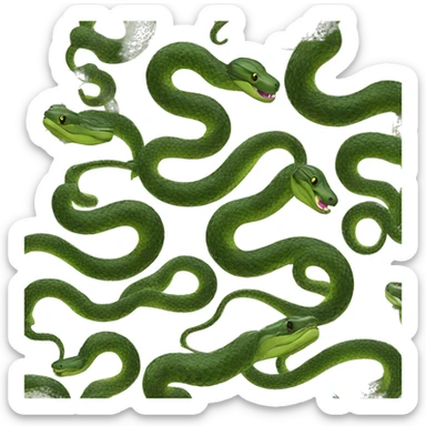 serpente di colore nero sticker