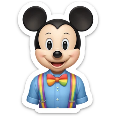 Micky mouse as a gay sticker