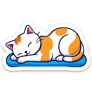 Cat sleeping  sticker