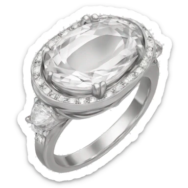 Oval cut ring sticker