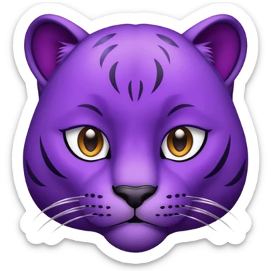 Purple Panther face turned to the slight right sticker