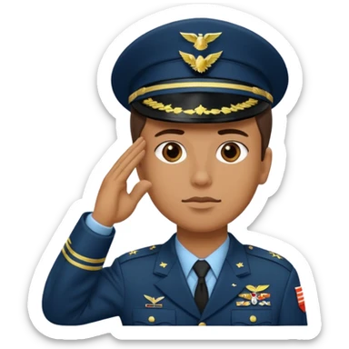 American soldier showing respect sticker