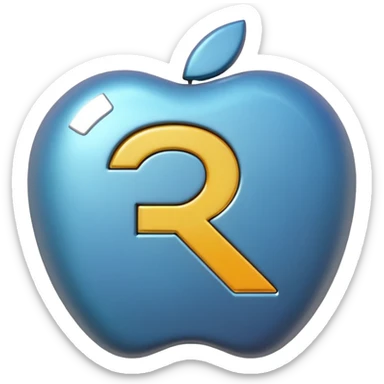  Russian ruble symbol (₽), centered, 3D emoji design, smooth rounded shapes, glossy finish, soft highlights and shadows, modern minimal look, neutral metallic silver or light gray color, no text, no background, transparent background, high detail, clean edges, Apple-style emoji aesthetics sticker