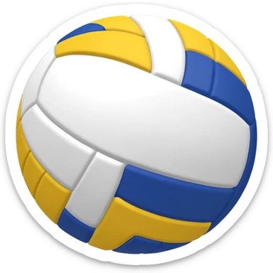 Pelotas de voley azul blanco y amarillo sticker
