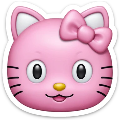pink hello kitty head sticker