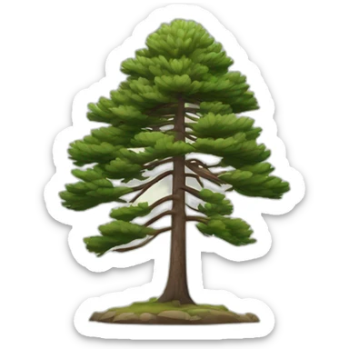 Tall pine tree found on the Latvian coast sticker