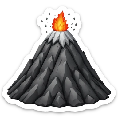 Create a volcano with its eyes tightly shut sticker