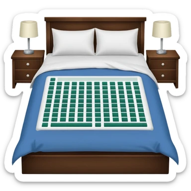 duvet with excel spreadsheet (no bed frame) sticker