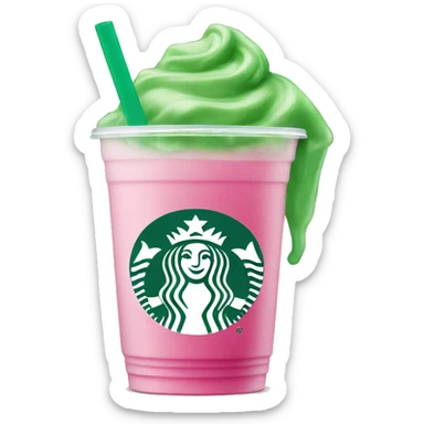 a pink drink from starbucks sticker