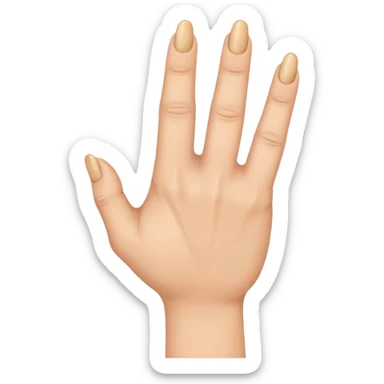 Hand sign with hand spread and middlefinger over the ringfinger sticker