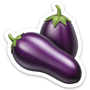 Aubergine that is Black instead of Purple sticker