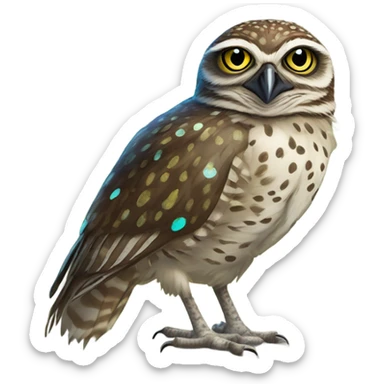 Burrowing owl and roadrunner sticker
