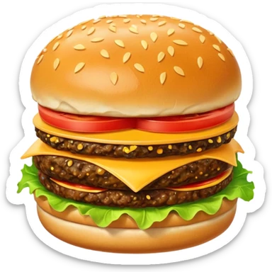 burger and chips sticker