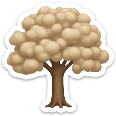 Beige tree sticker