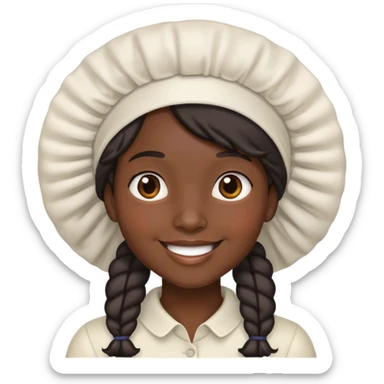 black person with hair in bonnet sticker
