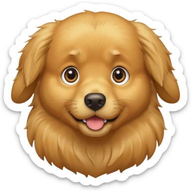I want an emoji of a goldenretriever who is scared sticker