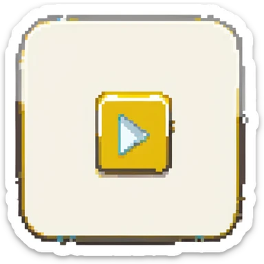 Graphic: 🎥 Play button icon (white) with yellow glow.
Animation: Play button pulses softly.
Background: Transparent.


 sticker