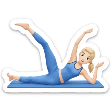 blue pilates sticker