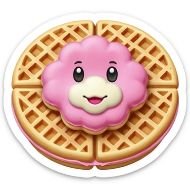 waffle dough is pink sticker