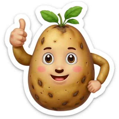 A Potato Doing a Thumbs up sticker