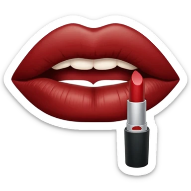 lips with lit blunt between them sticker