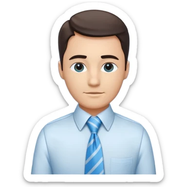 un recruteur à son bureau (l'image est tourné de 3/4) je veux une image qui soit de 3/4
 sticker