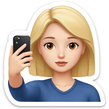 girl taking a selfie sticker