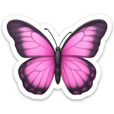 Pink butterfly  sticker