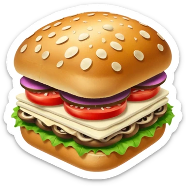 mushroom sandwich sticker
