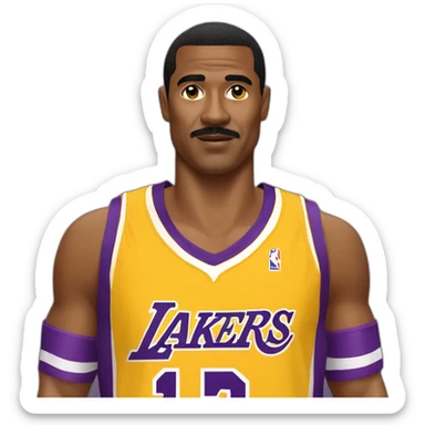 romario wearing yellow lakers jersey sticker