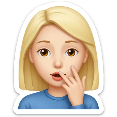 a person whispering, simple and expressive sticker