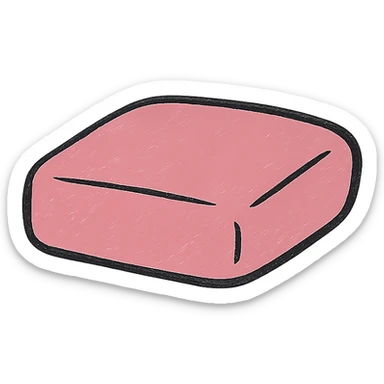 hand drawn outlined icon of a pink object, no fill, thick lines sticker
