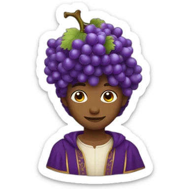 young purple grape prince sticker