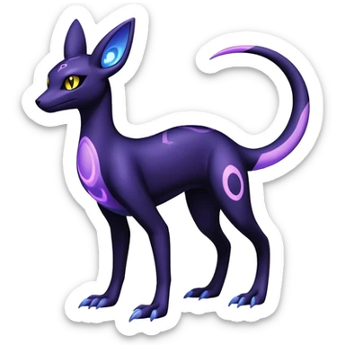 Salazzle-Umbreon-Fakémon-hybrid-creature (full body)  sticker