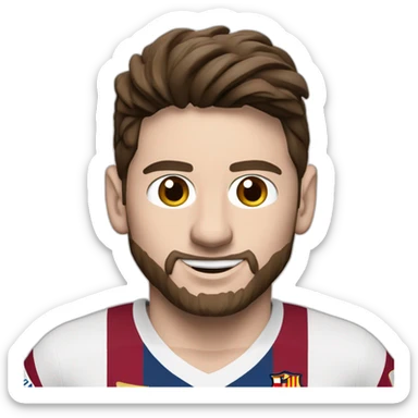 Messi avec maillot du réal Madrid sticker