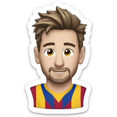 Messi wearing reyal madred T-shirt sticker