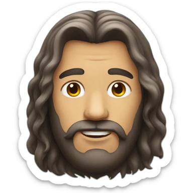 long—hair—bear—man sticker