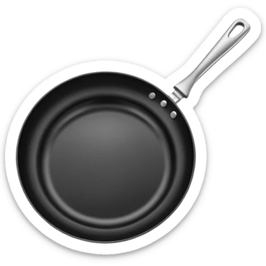 Black empty Fry Pan sticker
