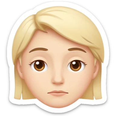 minimal flat emoji with mild tension,
slightly raised eyebrows,
thoughtful expression,
balanced emotion,
soft pastel tones,
modern health tracking app style,
transparent background,
vector illustration
 sticker