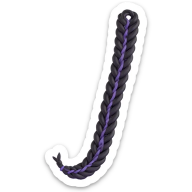 hair braid with silver rings sticker