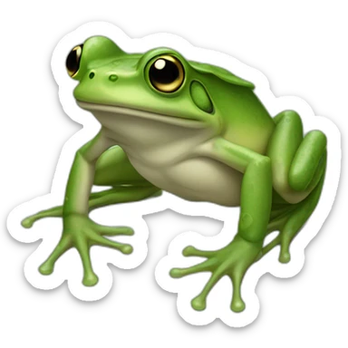 grenouille tête de mort  sticker