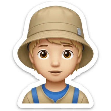 bucket hat kid sticker