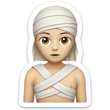 Mummy in white t-shirt sticker