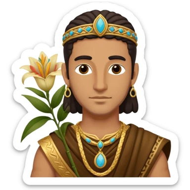 Ancient Minoan prince of lillies sticker