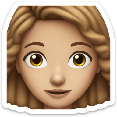 Brunette girl with freckles and blue eyes  sticker